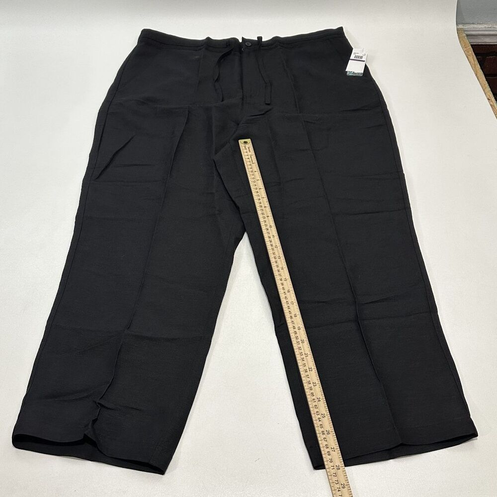 Cubavera Men's Casual Pants Black 30" Inseam Drawstring, Size 2XB/2XG - Picture 3 of 5